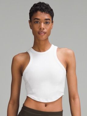 lululemon athletica White Racerback Cropped Tank